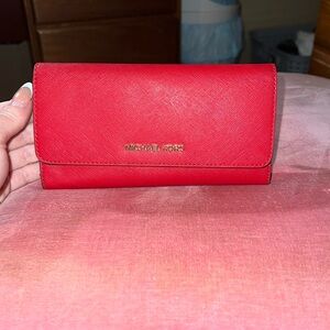Red Michael Kors Wallet
